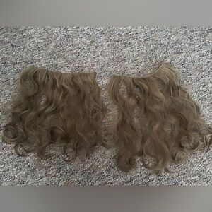 2 piece dark blonde halo hair curl,wave